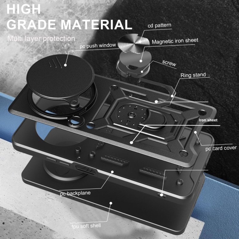 Skal För Vivo X200 Skjutbart Kameraskydd Och Stativ