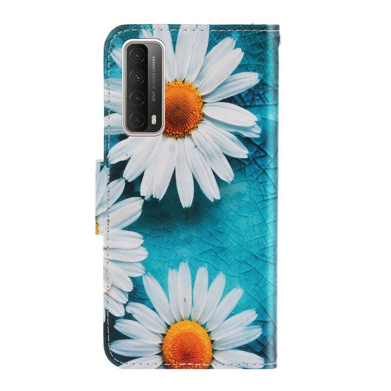 Folio-fodral Huawei P Smart 2021 Med Kedjar Thong Daisies