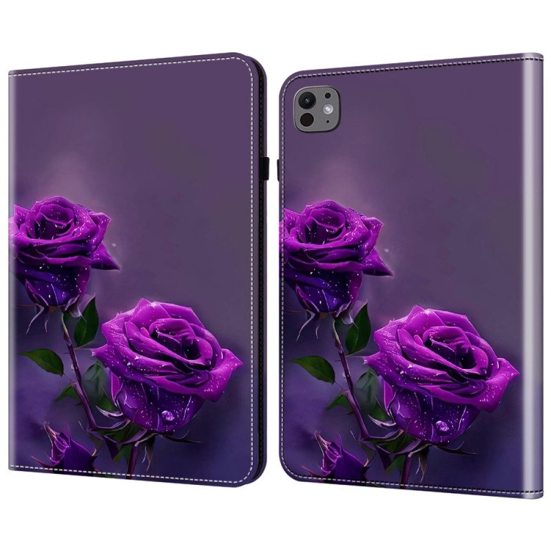 Case iPad Pro 13 (2025) Telefonfodral Lila Rosor