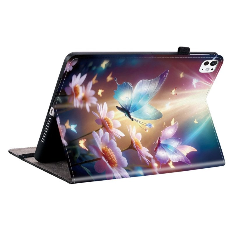 Fodral iPad Pro 13 (2025) Glödande Fjärilar
