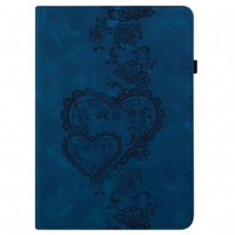 Fodral iPad Pro 13 (2025) Hjärtliknande Mockaeffekt