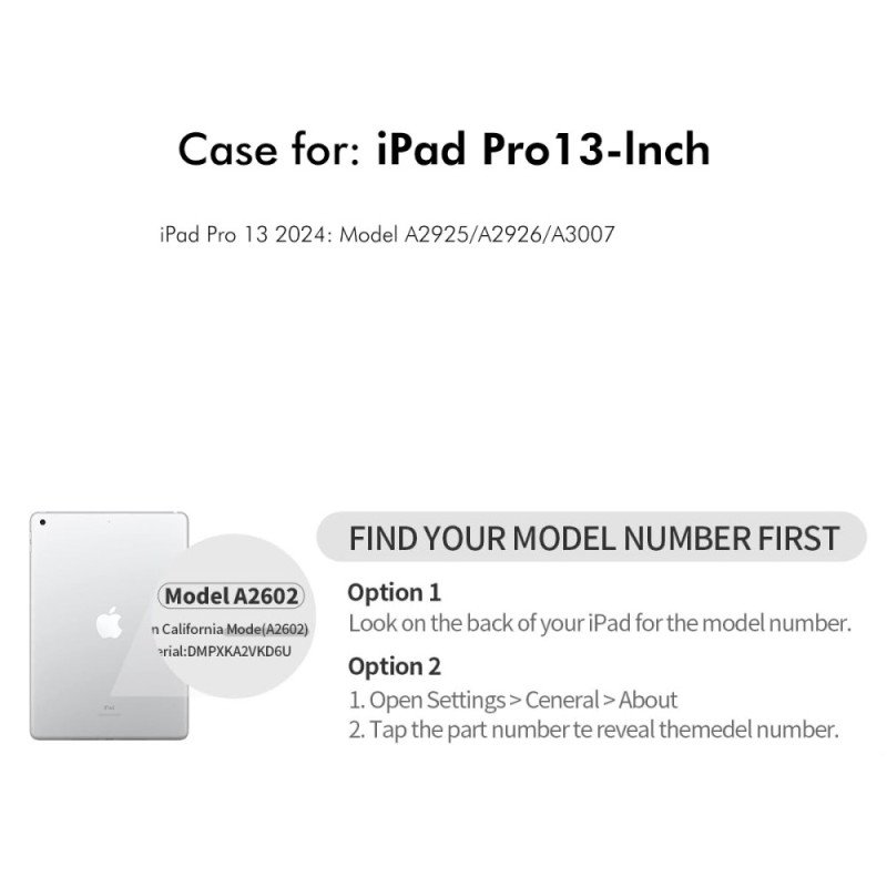 Fodral iPad Pro 13 (2025) Mångsidig Design