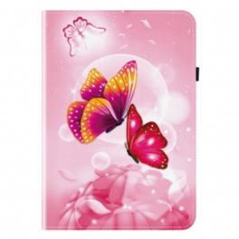 Fodral iPad Pro 13 (2025) Rosa Fjärilar