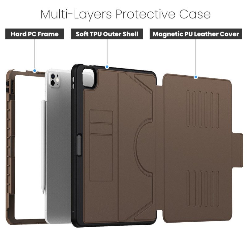 Fodral iPad Pro 13 (2025) U-format Stativ Och Korthållare