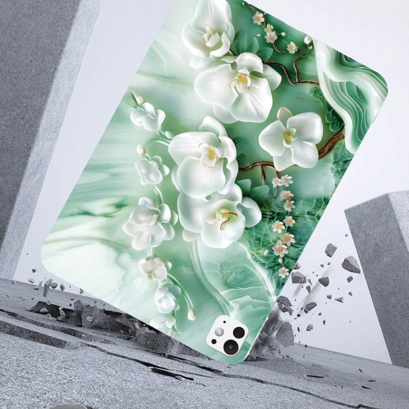 Skal För iPad Pro 13 (2025) Jadeblommor