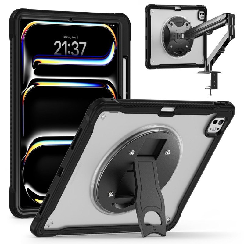 Skal iPad Pro 13 (2025) Genomskinlig Med Stativ