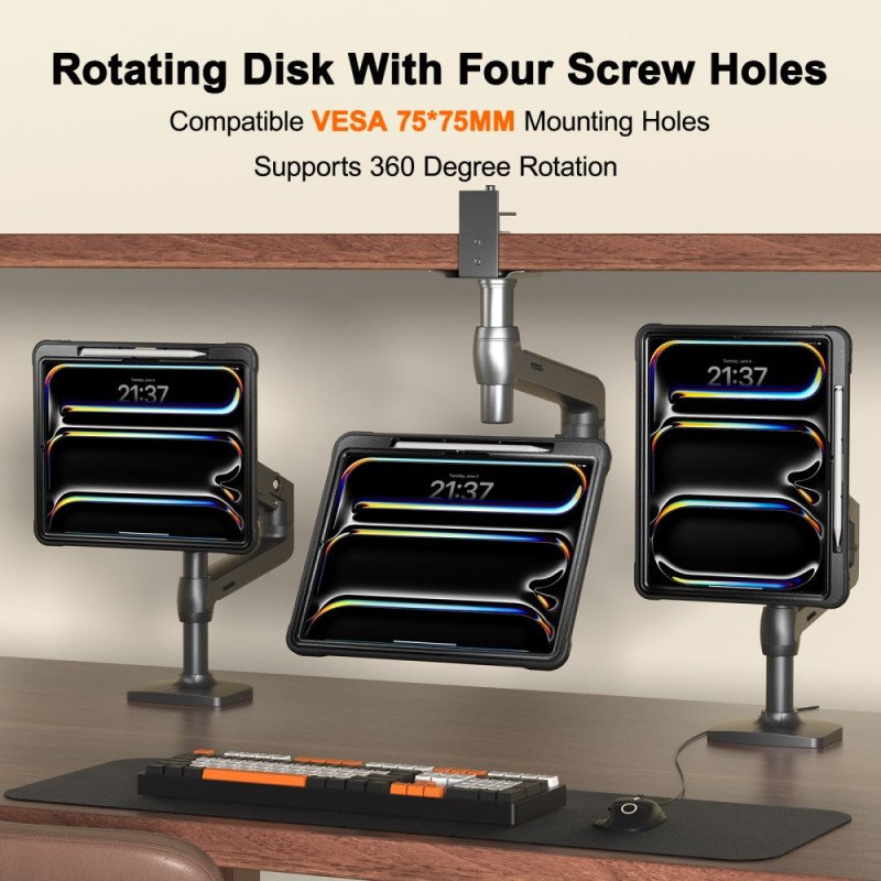 Skal iPad Pro 13 (2025) Genomskinlig Med Stativ