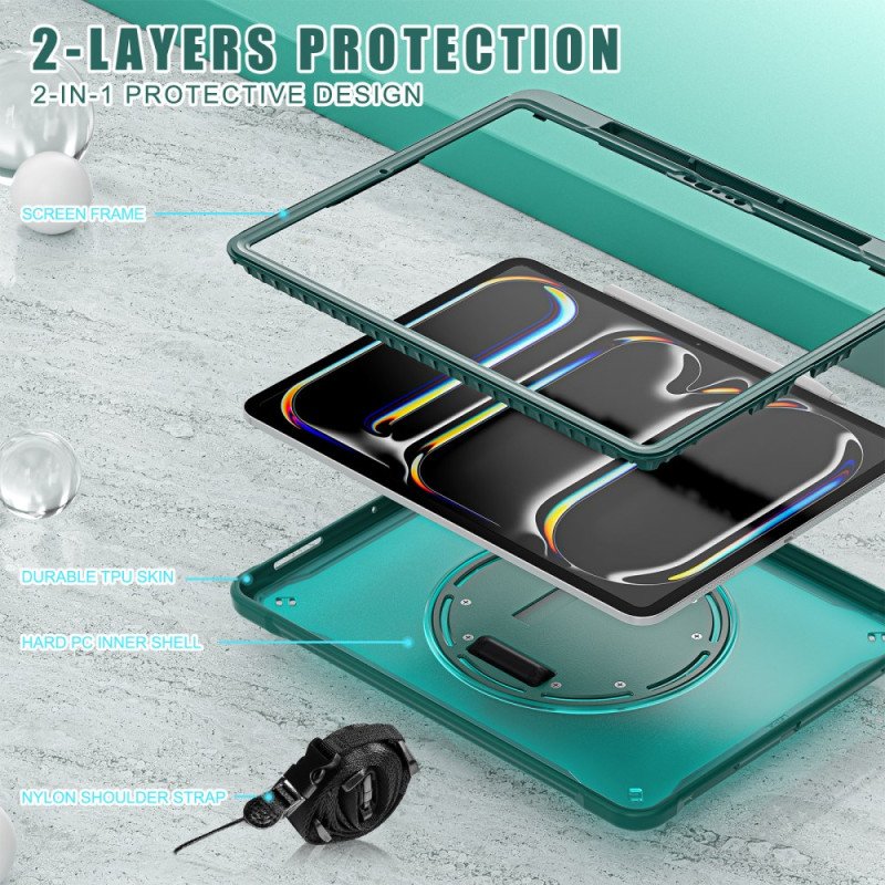 Skal iPad Pro 13 (2025) Handrem Stativ Och Axelrem