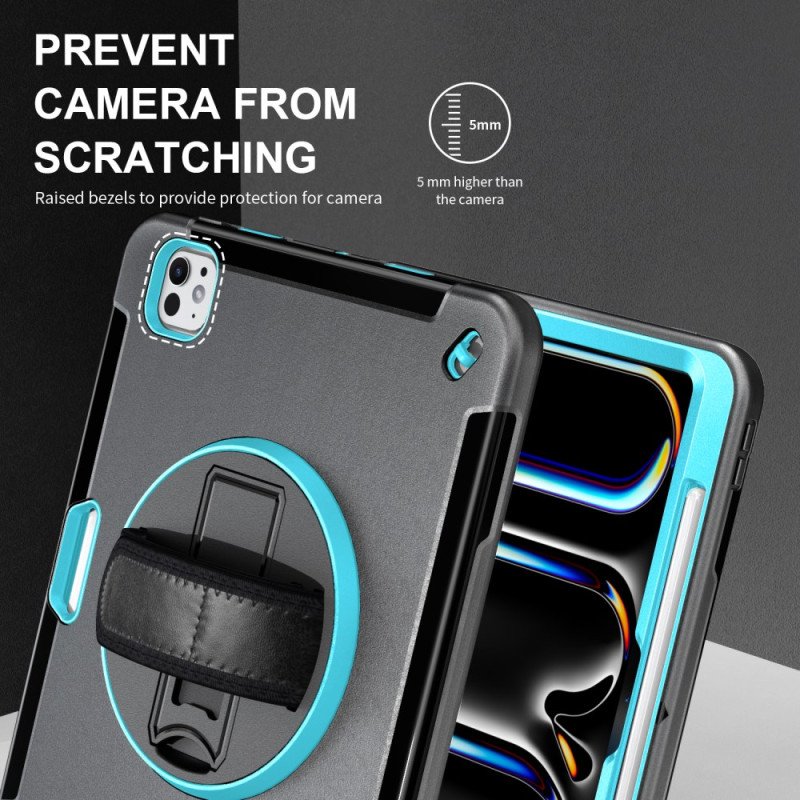 Skal iPad Pro 13 (2025) Robust Ringhållare Och Axelrem