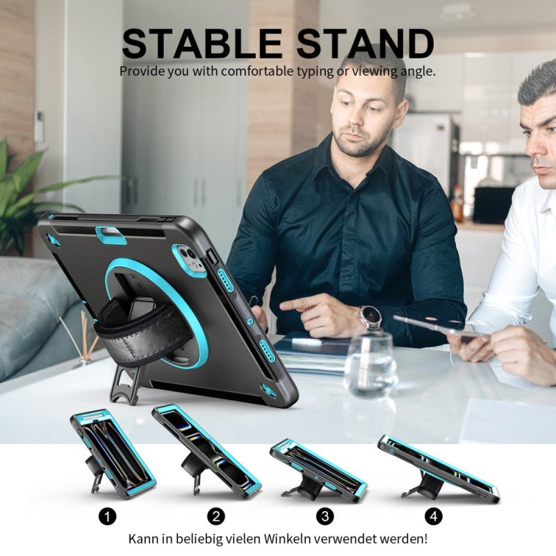 Skal iPad Pro 13 (2025) Robust Ringhållare Och Axelrem