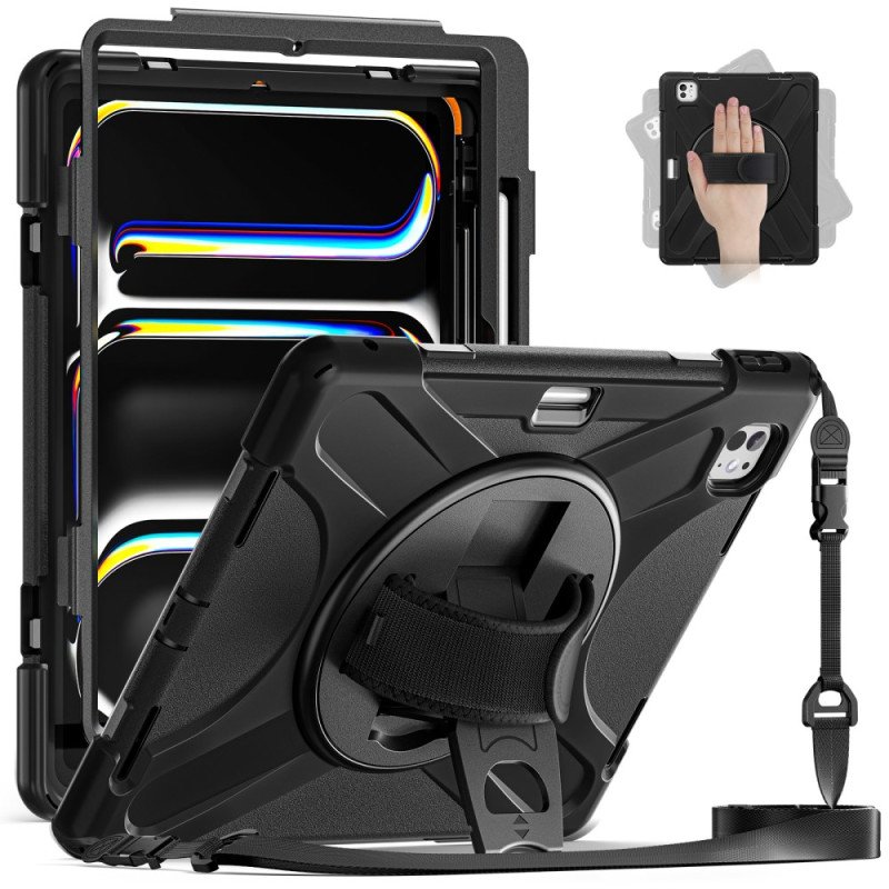 Skal iPad Pro 13 (2025) Stylushållare Och Axelrem