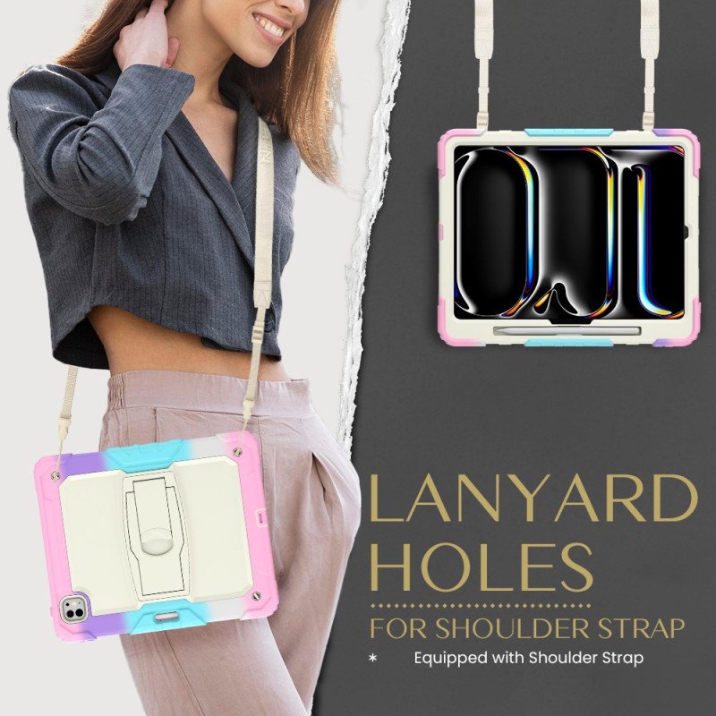 Skal iPad Pro 13 (2025) Telefonfodral Robust Med Pennhållare Och Axelrem