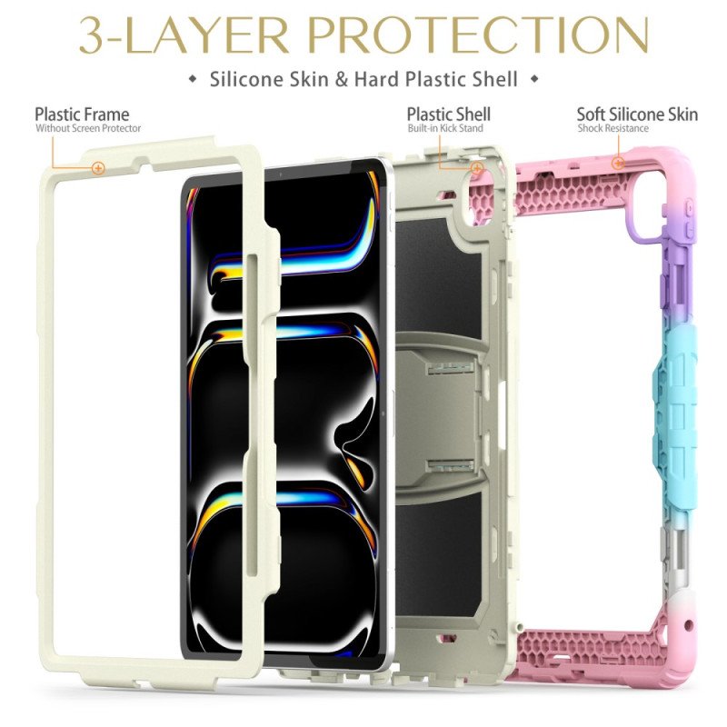 Skal iPad Pro 13 (2025) Telefonfodral Robust Med Pennhållare Och Axelrem