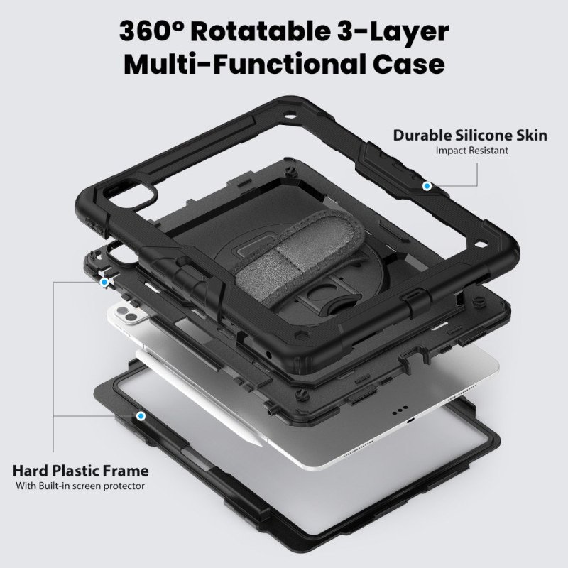 Skal iPad Pro 13 (2025) Telefonfodral Robust Med Skärmskydd Och Axelrem