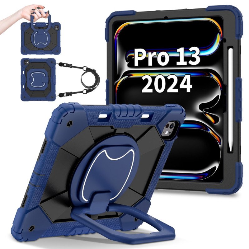 Skal iPad Pro 13 (2025) Tvåfärgat Stativ Och Axelrem