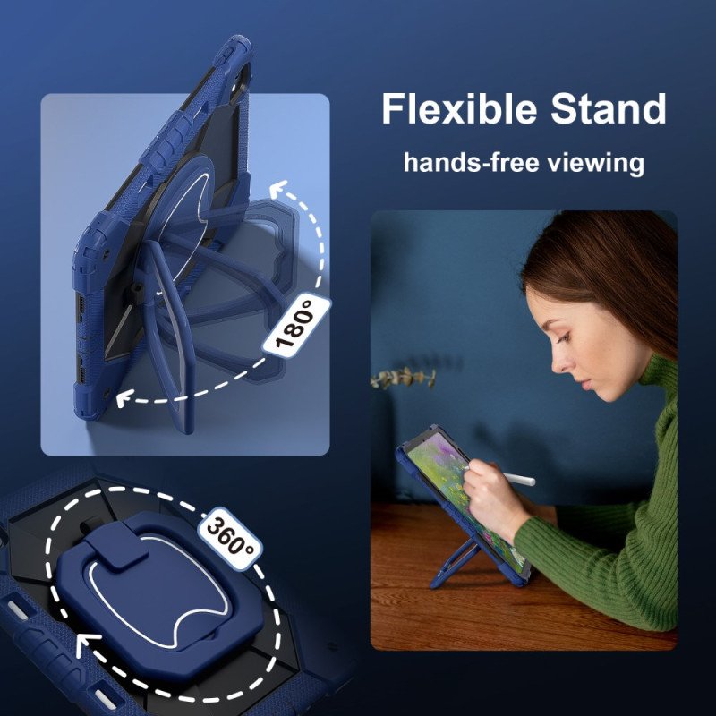 Skal iPad Pro 13 (2025) Tvåfärgat Stativ Och Axelrem