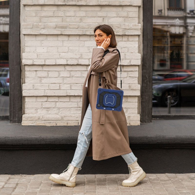 Skal iPad Pro 13 (2025) Tvåfärgat Stativ Och Axelrem