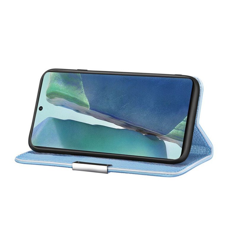 Folio-fodral Samsung Galaxy Note 20 Läderfodral Litchi Ultra Chic I Konstläder