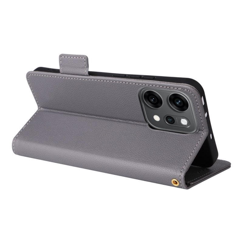 Fodral Oppo Reno 14 Pro 5g Litchistruktur Med Rem