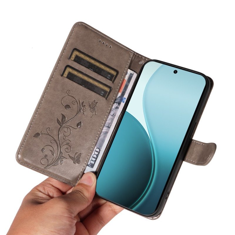 Läderfodral Oppo Reno 14 Pro 5g Telefonfodral Liten Blommor