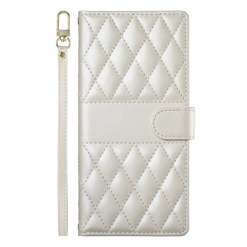 Läderfodral Oppo Reno 14 Pro 5g Telefonfodral Quiltad Med Rem Och Axelrem