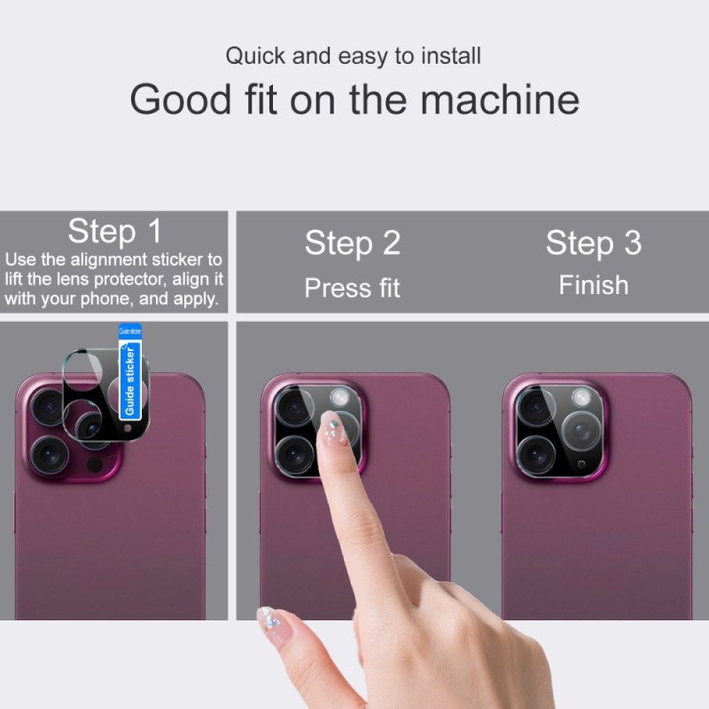 Linsskydd I Härdat Glas För Oppo Reno 14 Pro 5g (svart Version) Imak