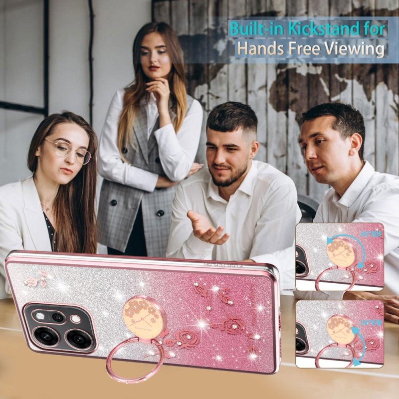 Skal För Oppo Reno 14 Pro 5g Ringhållare Med Strass