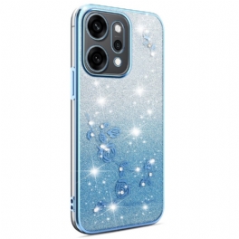 Skal Oppo Reno 14 Pro 5g Blommor Och Strass