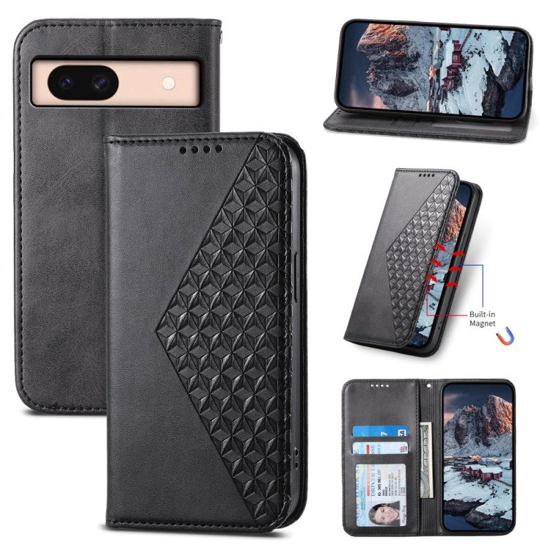 Folio-fodral Google Pixel 8a Diamant- Och Remmönster