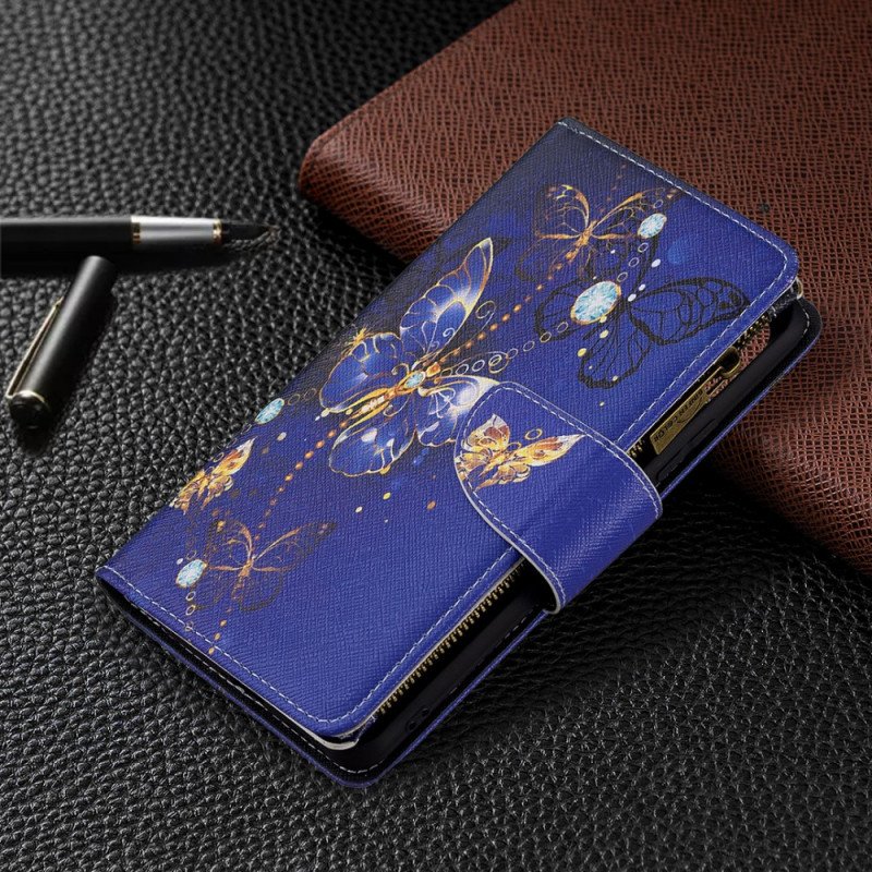 Fodral Xiaomi Mi 11 Lite 4G / 5G / 5G NE Fjärilar Med Dragkedja