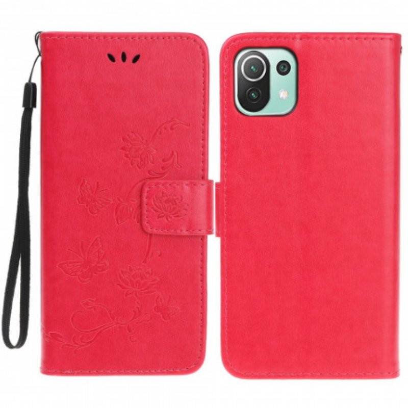 Fodral Xiaomi Mi 11 Lite 4G / 5G / 5G NE Fjärilar Och Blommor