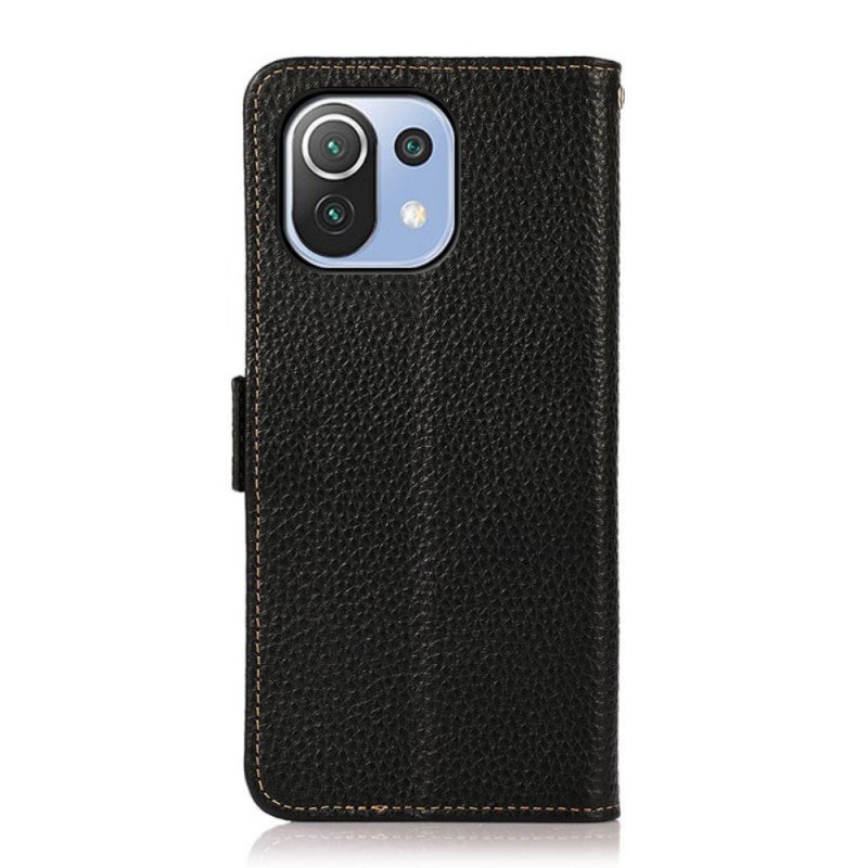 Fodral Xiaomi Mi 11 Lite 4G / 5G / 5G NE Litchi Läder Khazneh Rfid