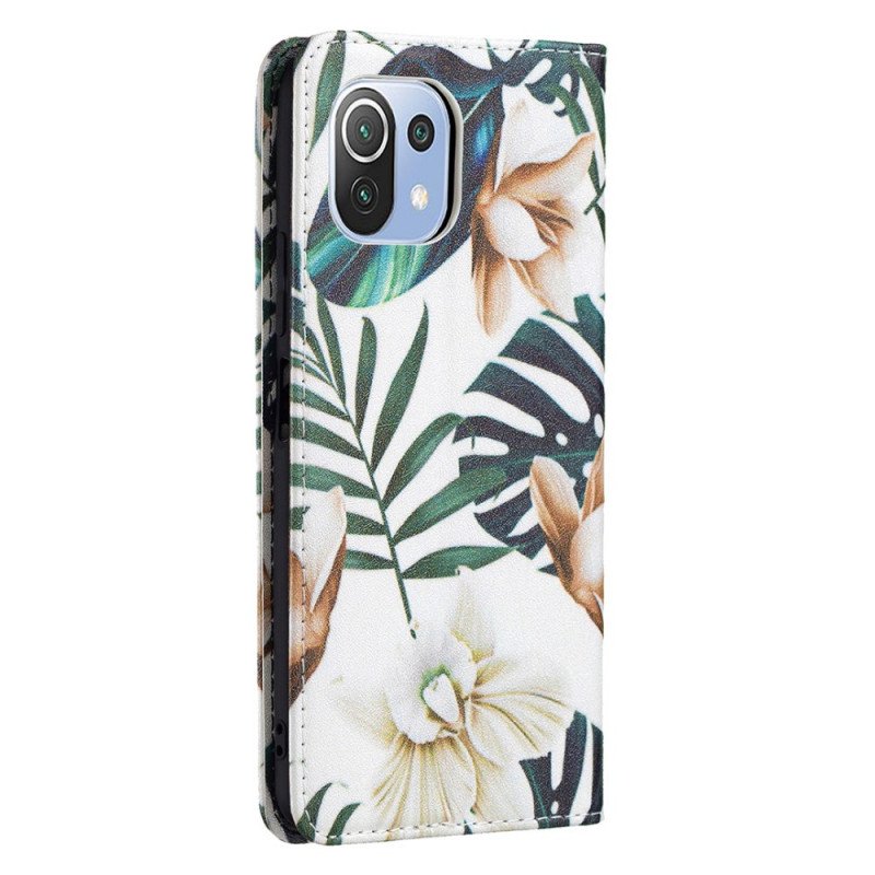 Folio-fodral Xiaomi Mi 11 Lite 4G / 5G / 5G NE Läderfodral Löv