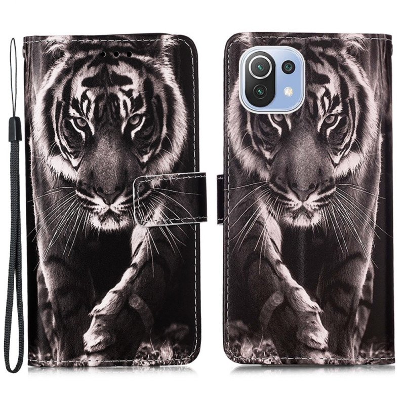 Folio-fodral Xiaomi Mi 11 Lite 4G / 5G / 5G NE Natttiger