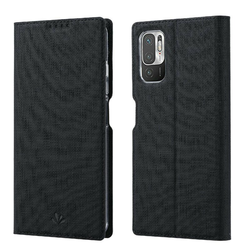 Folio-fodral Poco M3 Pro 5G Läderfodral Strukturerad Vili Dmx