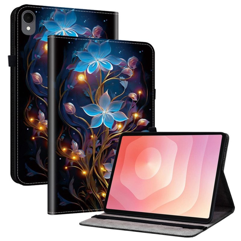 Case Samsung Galaxy Tab S11 Telefonfodral Blå Blommor