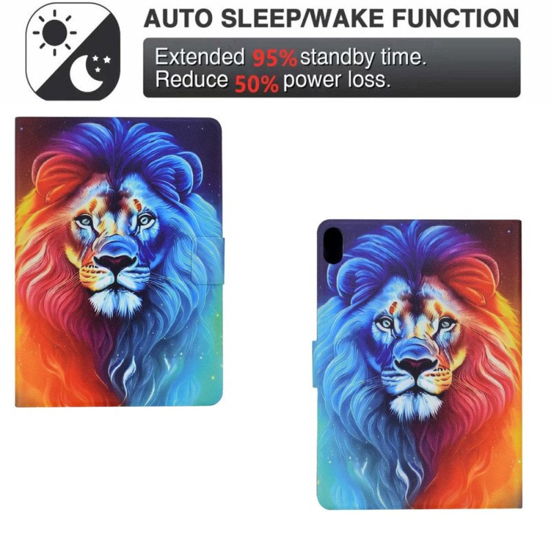 Fodral För Samsung Galaxy Tab S11 Färgat Lejon