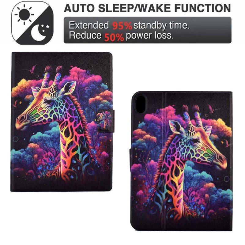 Fodral För Samsung Galaxy Tab S11 Färgglad Giraff