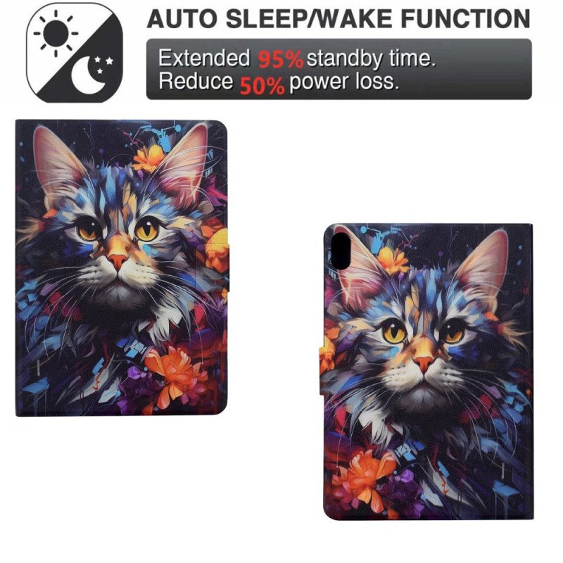 Fodral För Samsung Galaxy Tab S11 Konstnärlig Katt