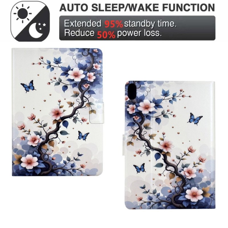 Fodral Samsung Galaxy Tab S11 Blommor Och Fjärilar