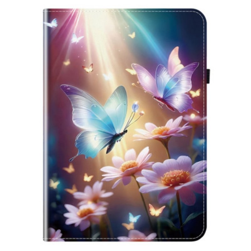 Fodral Samsung Galaxy Tab S11 Fjärilar I Ljus