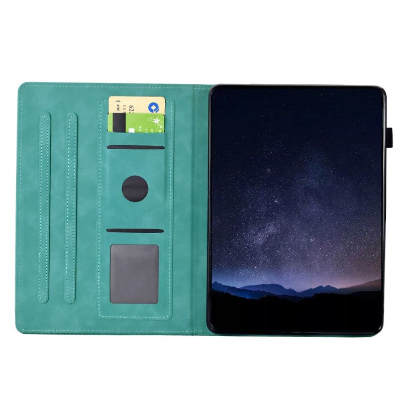 Fodral Samsung Galaxy Tab S11 Kattmotiv Med Mockaeffekt