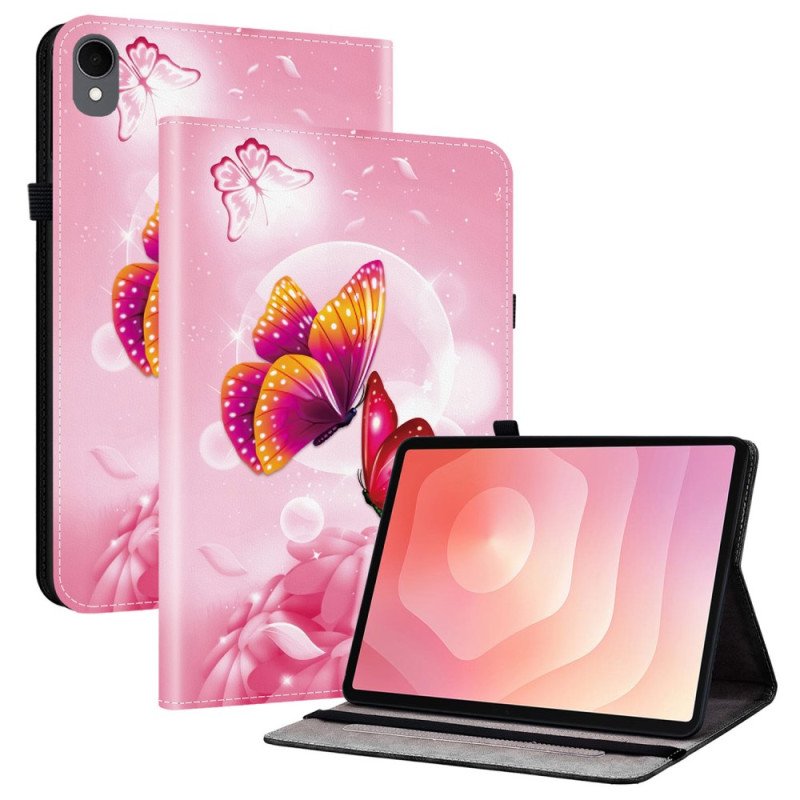 Fodral Samsung Galaxy Tab S11 Rosa Fjärilar