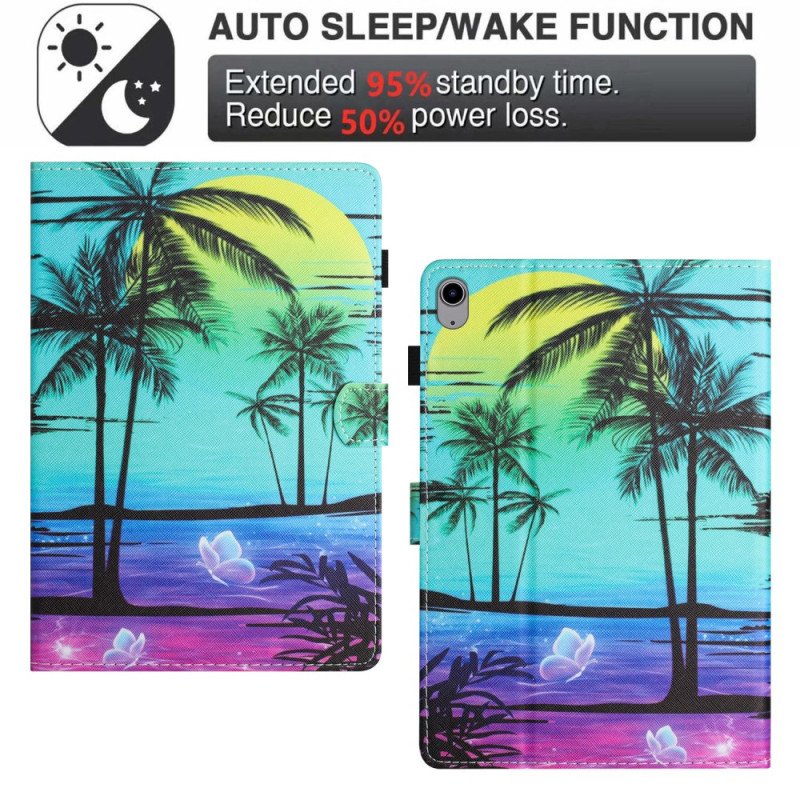 Läderskal Fodral Samsung Galaxy Tab S11 Kokospalmer