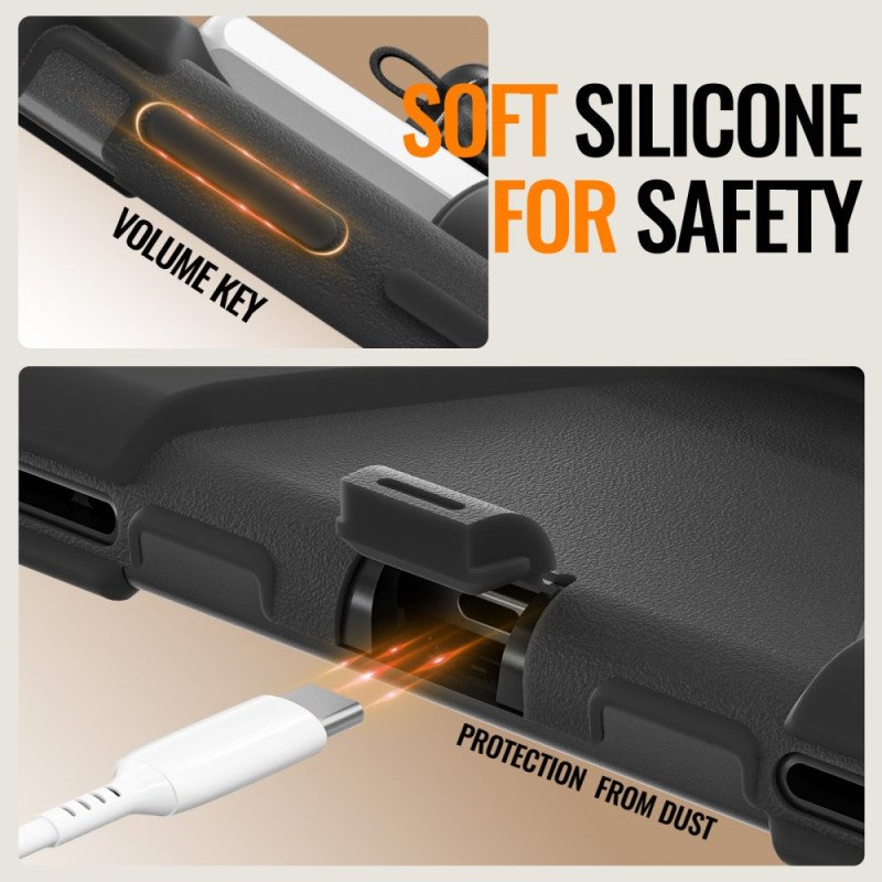 Skal För Samsung Galaxy Tab S11 Trippelskydd Med Ringhållare