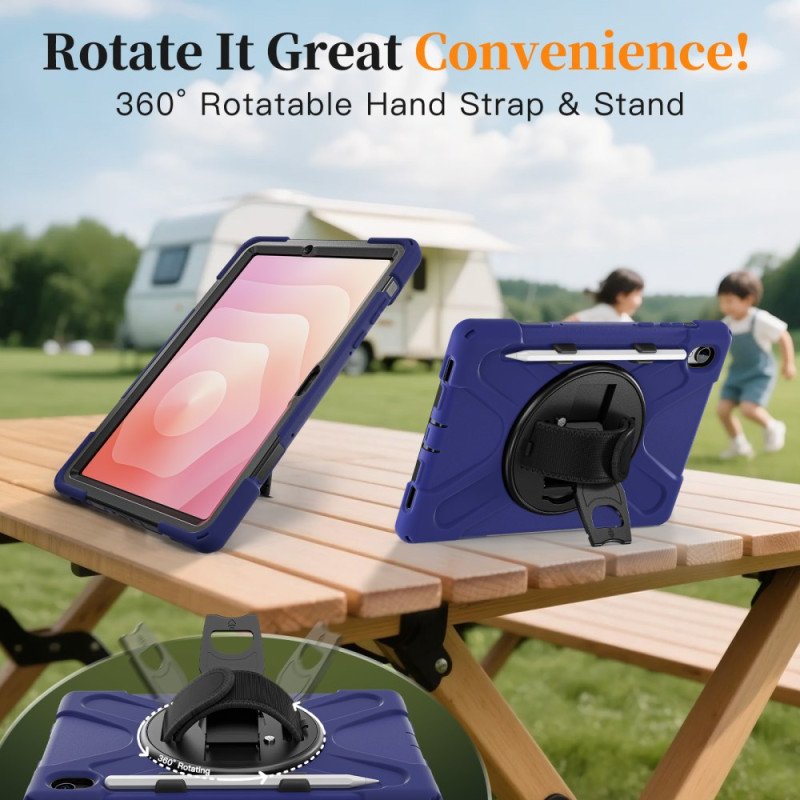 Skal Samsung Galaxy Tab S11 Ultratålig Med Stylushållare Och Axel Rem