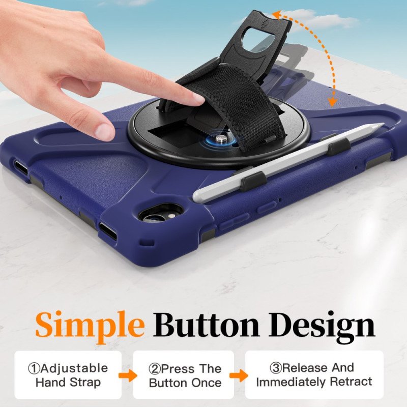 Skal Samsung Galaxy Tab S11 Ultratålig Med Stylushållare Och Axel Rem