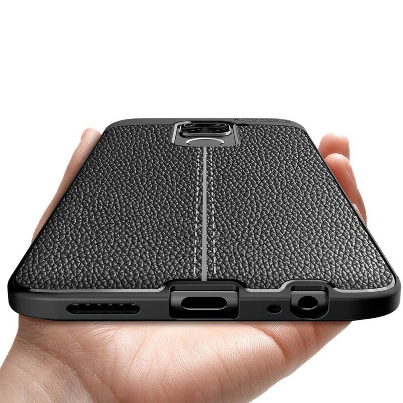 Skal Xiaomi Redmi Note 9 Lädereffekt Litchi Dubbel Linje