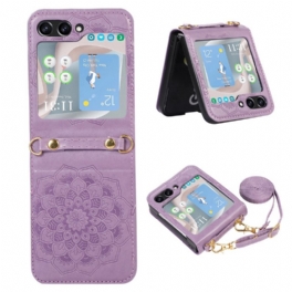 Skal För Samsung Galaxy Z Flip 5 Mandala Med Axelrem