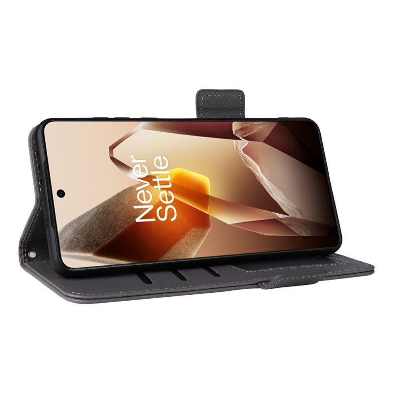 Läderfodral Oneplus 13 Telefonfodral Strukturerad Konstläder Med Rem